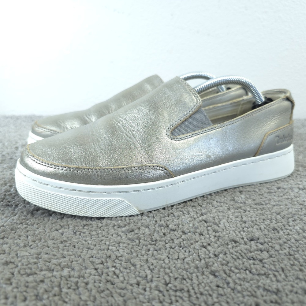 Timberland Atlanta Green Slip On Womens 8 Shoes Metallic Grey TB 0A24WV BZ3